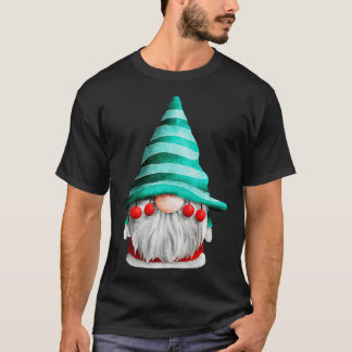 Kerst Gnome met Pet en Baard Vakantie Rode Pre T-shirt