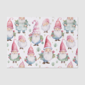 Kerst Gnome Naadloos Patroon Tissuepapier