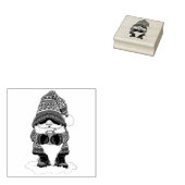 Kerst Gnome Rood Groen Schattige Rubberstempel (Gestempeld)