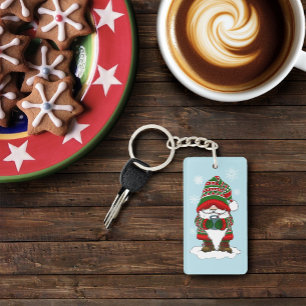 Kerst Gnome Rood Groen Schattige Sleutelhanger