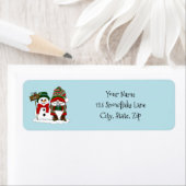 Kerst Gnome Sneeuwman Schattige Etiket (Insitu)