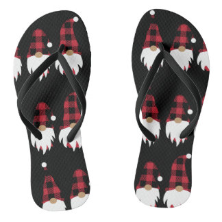 Kerst Gnome Volwassen Teenslippers, Slanke bandjes Teenslippers