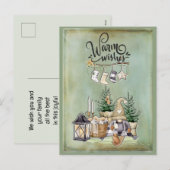 Kerst Gnome Warm Wensen Groet Feestdagenkaart (Voorkant / Achterkant)