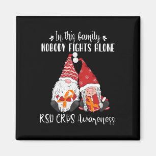 Kerst Gnomen RSD CRPS Awareness Magneet