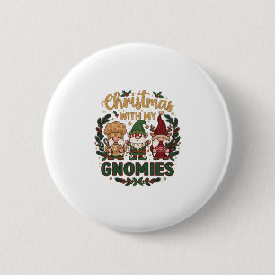 Kerst Gnomies Slingerlichten Snoepriet Ronde Button 5,7 Cm