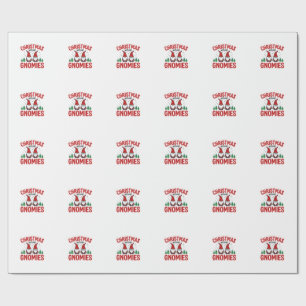 Kerst Gnomies Vakantie Gnome Ontwerp Cadeaupapier