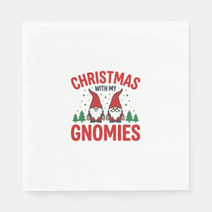 Kerst Gnomies Vakantie Gnome Ontwerp Servet