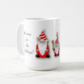 Kerst gnoom koffie mok (Voorkant links)