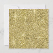 Kerst Gold en Red Glitter Elegant Kaart (Achterkant)