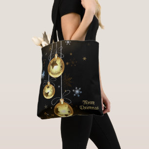 Kerst Golden Ornamenten Shiny Stars Zwart Draagtas