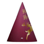 Kerst Golden Reindeers Rode Roze Elegant Feesthoedjes (Links)