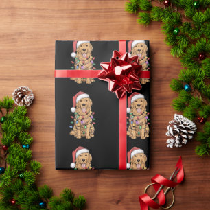 Kerst Golden Retriever Hondenliefhebber Gift Mam P Cadeaupapier