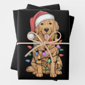 Kerst Golden Retriever Hondenliefhebber Gift Mam P Inpakpapier Vel (In situ)