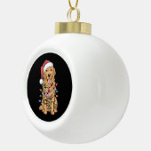 Kerst Golden Retriever Hondenliefhebber Gift Mam P Keramische Bal Ornament (Rechts)