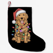 Kerst Golden Retriever Hondenliefhebber Gift Mam P Kleine Kerstsok (Voorkant)