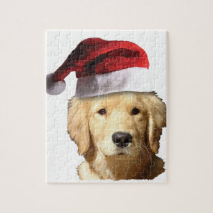 Kerst Golden Retriever Legpuzzel
