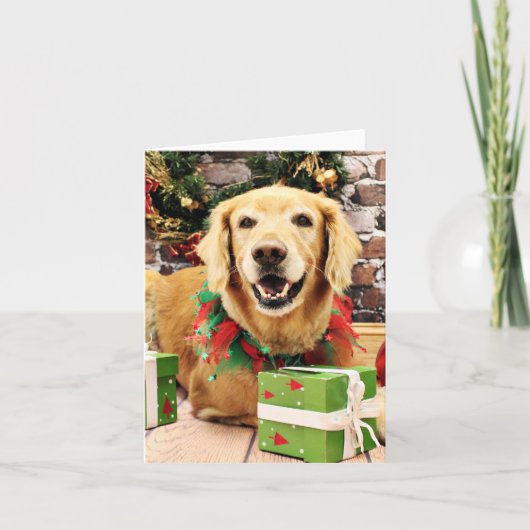 Kerst - Golden Retriever - Stryder Feestdagen Kaart (Voorkant)