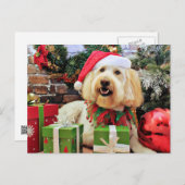 Kerst - GoldenDoodle - Bella Feestdagenkaart (Voorkant / Achterkant)