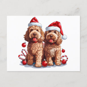 Kerst Goldendoodle Honden Briefkaart
