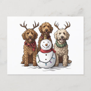 Kerst Goldendoodle Honden Briefkaart