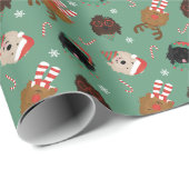 Kerst Goldendoodle Honden Cadeaupapier (Rol Hoek)