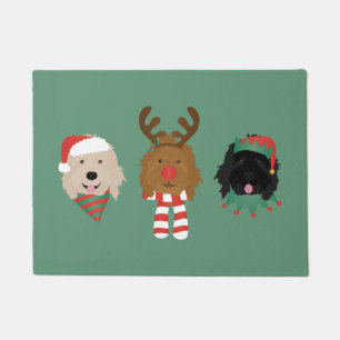 Kerst Goldendoodle Honden Deurmat