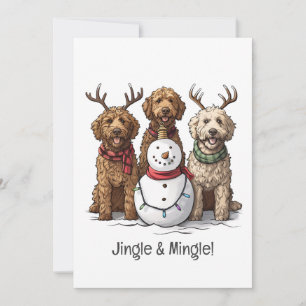 Kerst Goldendoodle Honden Kaart