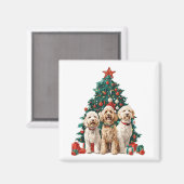 Kerst Goldendoodle Honden Magneet (Voorkant / Achterkant)