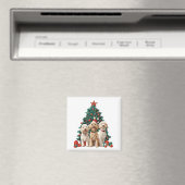 Kerst Goldendoodle Honden Magneet (Insitu (Vaatwasser))