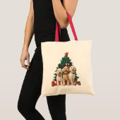 Kerst Goldendoodle Honden Tote Bag (Voorkant (product))