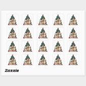 Kerst Goldendoodle Honden Vierkante Sticker (Vel)