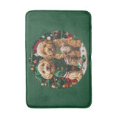 Kerst Goldendoodle Puppy Honden Badmat (Voorkant Verticaal)