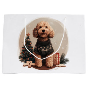 Kerst Goldendoodle Puppy Honden Groot Cadeauzakje