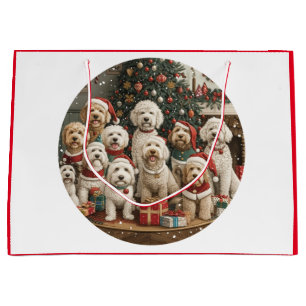 Kerst Goldendoodle Puppy Honden Groot Cadeauzakje