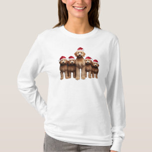 Kerst Goldendoodle, Xmas Labradoodle Crew T-shirt