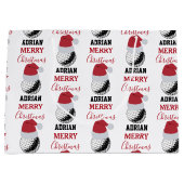 Kerst Golf Ball Sport Aangepaste naam Groot Cadeauzakje (Voorkant)