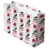 Kerst Golf Ball Sport Aangepaste naam Groot Cadeauzakje (Achterkant Gekanteld)
