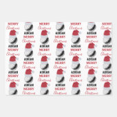 Kerst Golf Ball Sport Aangepaste naam Inpakpapier Vel (Voorkant 3)