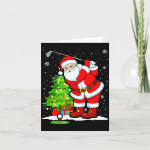 Kerst Golf Kerstman Golfer Kerstmis Grappige Kerst Kaart