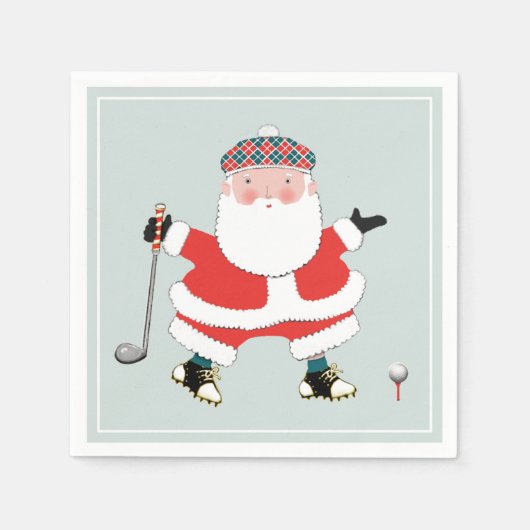 Kerst Golf Party Servet (Voorkant)