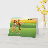 KERST GOLF Persoonlijk of Zakelijk Kaart (Gele Bloem)