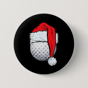 Kerst golfbal Sinterklaas hoed Kerstmis golfen jon Ronde Button 5,7 Cm