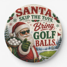 Kerst golfen Santa Golfer bij golf vlag