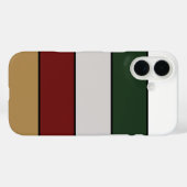 Kerst Goud Groen Rood Zilver en Witte Strepen Case-Mate iPhone Case (Achterkant (horizontaal))