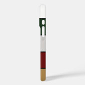 Kerst Goud Groen Rood Zilver en Witte Strepen Case-Mate iPhone Case (Achterkant / Links)