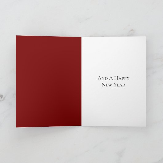 Kerst Goud Rood Groen Sleigh Kaart (Binnen)