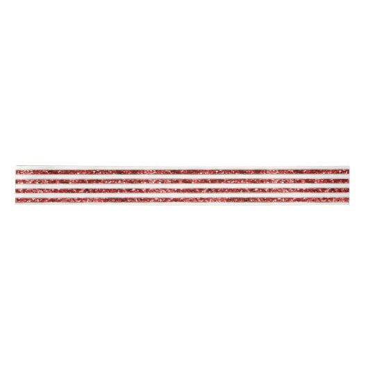 Kerst Goud Rood Wit Glitter Stripes Lint (Voorkant)