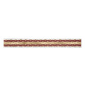 Kerst Goud Rood Witte Strepen Glitter Harten Lint (Voorkant)