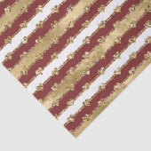 Kerst Goud Rood Witte Strepen Glitter Harten Tissuepapier (Detail)