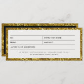 Kerst Goud Zakelijk Cadeaubon (Voorkant / Achterkant)